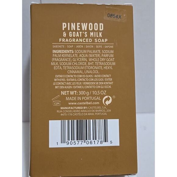 CASTELBEL PINEWOOD & GOAT'S MILK SOAP BAR LARGE 10.5 oz. PORTUGAL SEALED - Picture 3 of 7